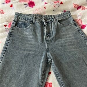 SHEIN Light Blue Flare & Wide Leg Jeans